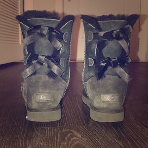 Black Lace Up Uggs Boots